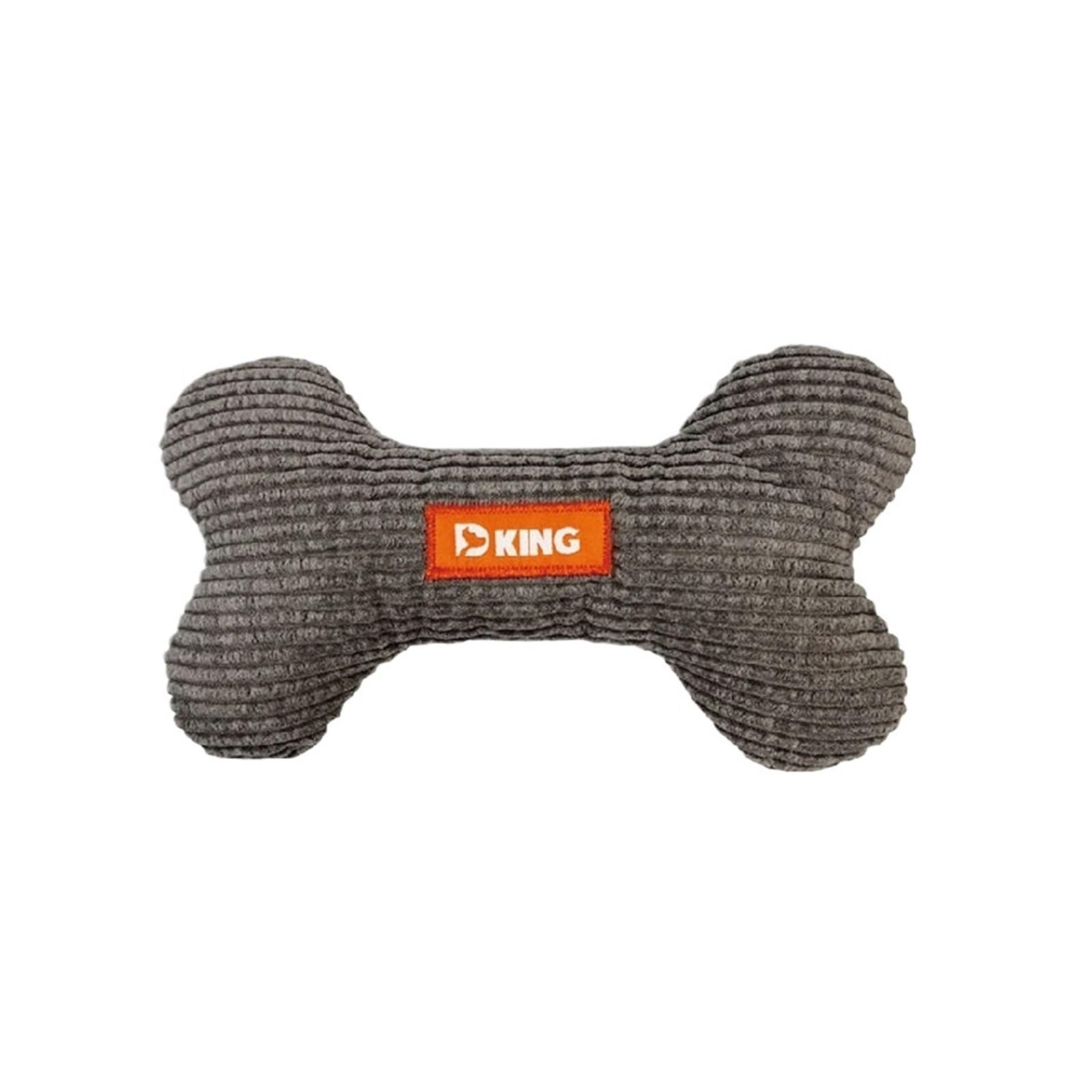 Jouet couineur en peluche os gris pour petit chien et chiot