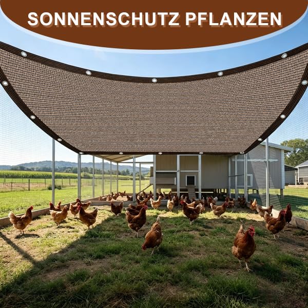 Schattennetz -Schattierungsnetz Mit ösen 80% UV Sonnensegel für Terrasse Pergola Balkon Garten Pflanze Gewächshaus Auto Hühnerstall Outdoor Scheunen und Hundehütten 2X4M