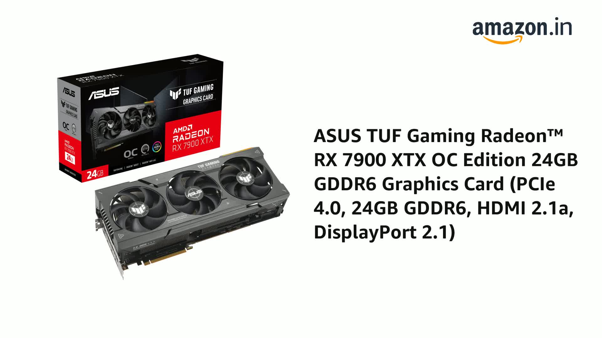 ASUS TUF GamingRadeon RX7900XTグラフィックスカード Amazon.in: Buy ASUS TUF Gaming AMD Radeon RX 7900 XT OC Edition