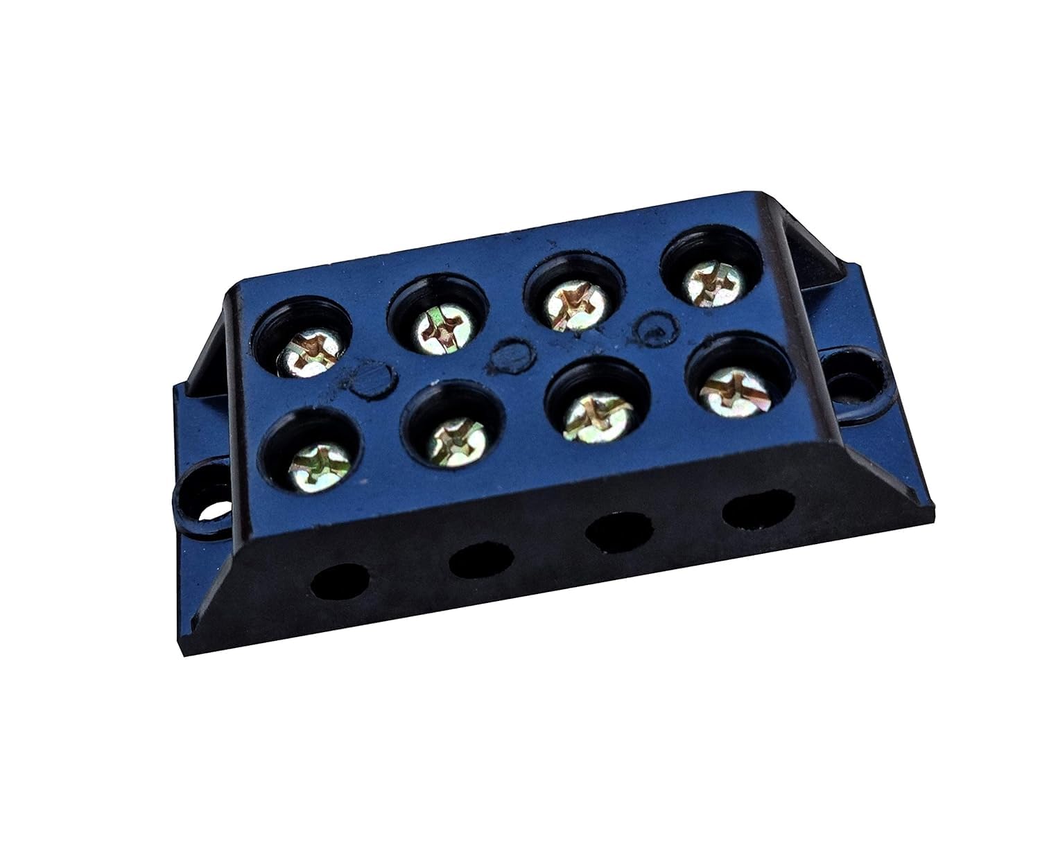 VRCT Control Panel 30A 4 Way Bakelite Connector Strip Double Row Barrier Black Terminal-image-49