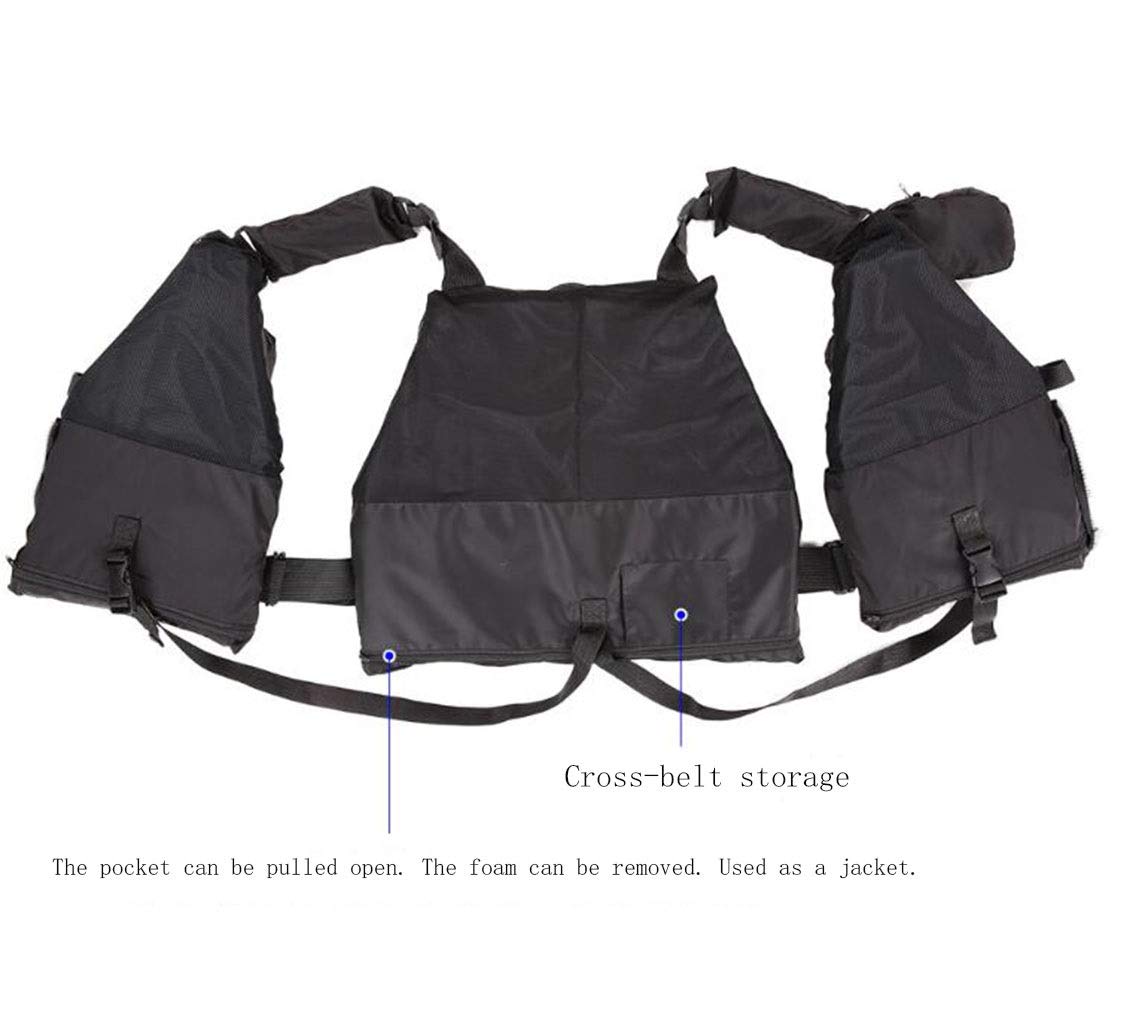 Chaleco de Pesca con Mosca Chaqueta de Bolsillo Al Aire Libre Chaleco de Red de Secado rápido Chaleco de Pesca de Ocio al Aire Libre Fotografía de Viaje Chaleco Negro Hombres y Mujeres