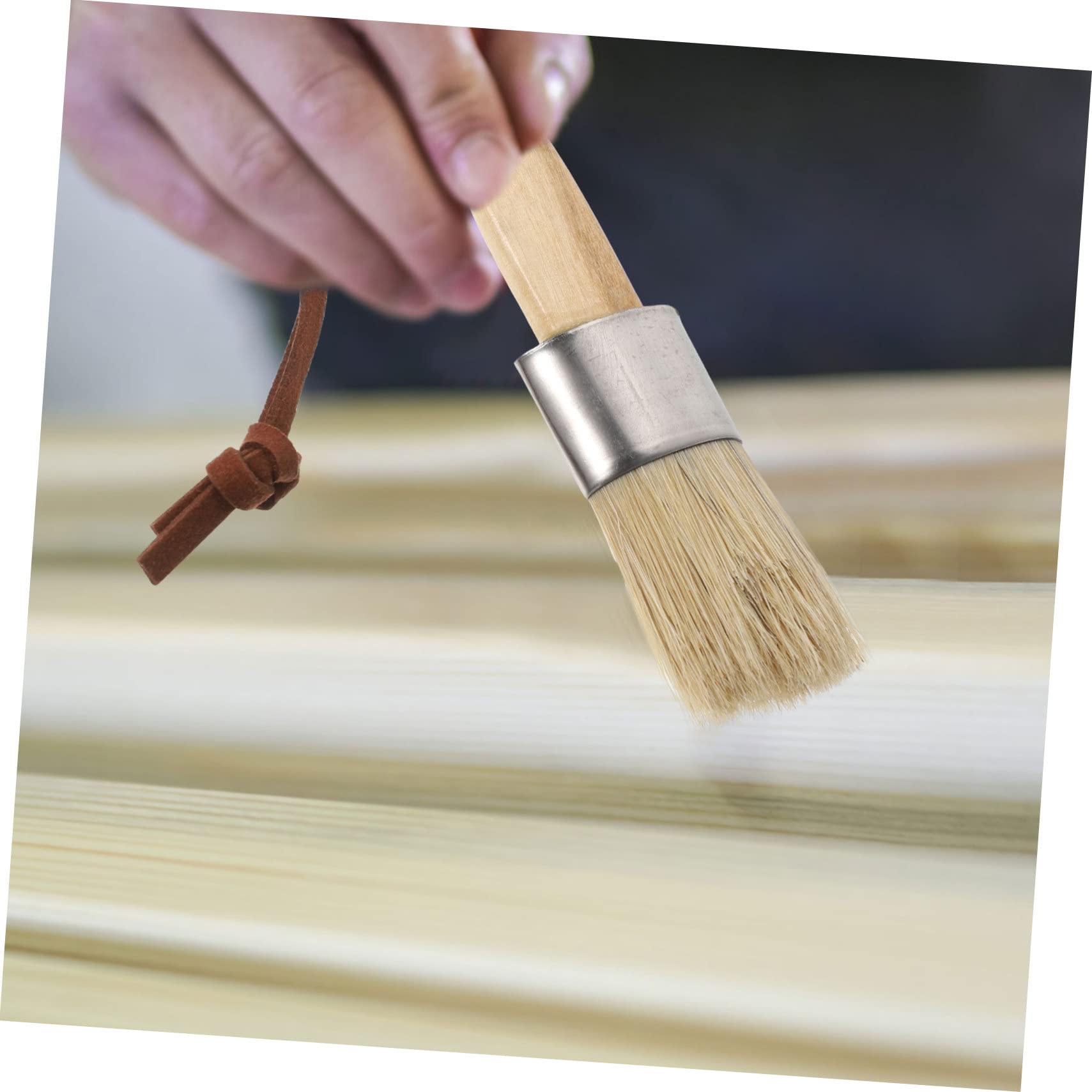 8 Pz Pennello Per Pastelli a Setole Pennello Per Cera Portatile Comodo Da Pittura Domestico Per Artisti Portatile Morbido Per Cera Di Legno