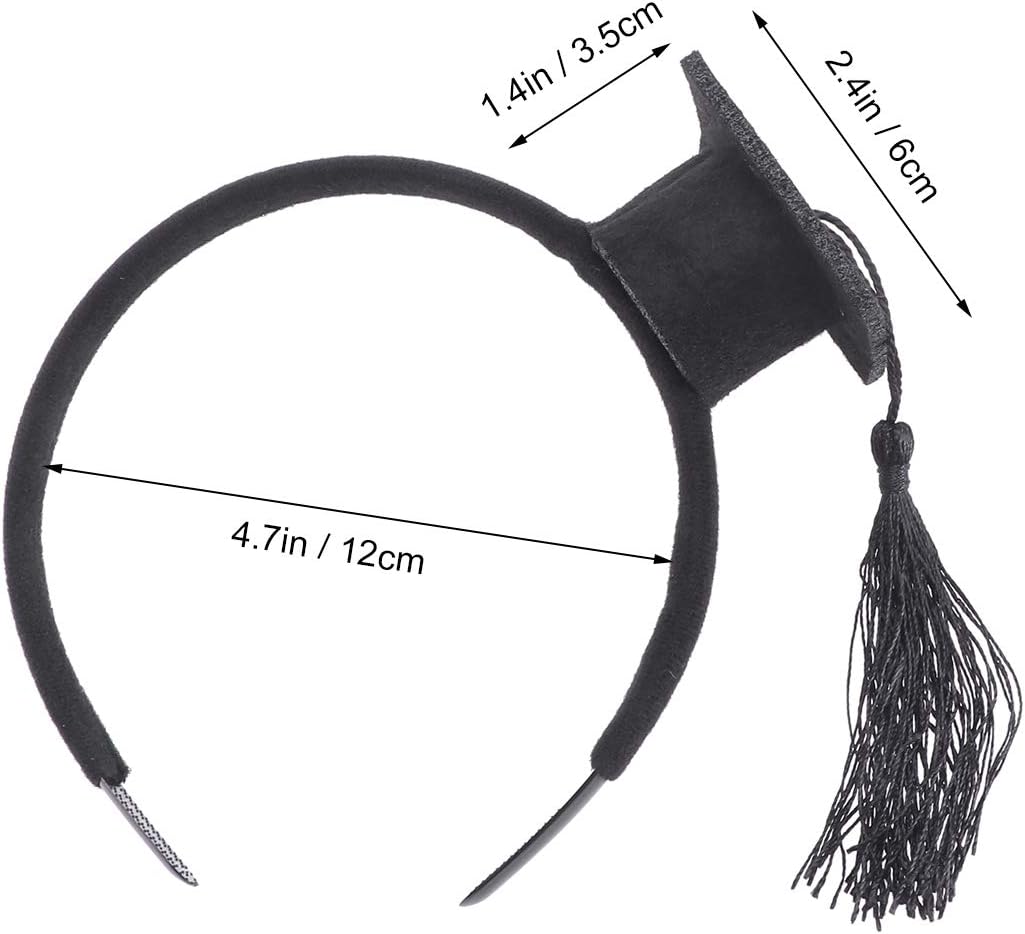 Amosfun Mini Doctoral Cap Hair Band Graduation Party Stereoscopic Headdress Hair Clip Graduation Decoration - Image 3