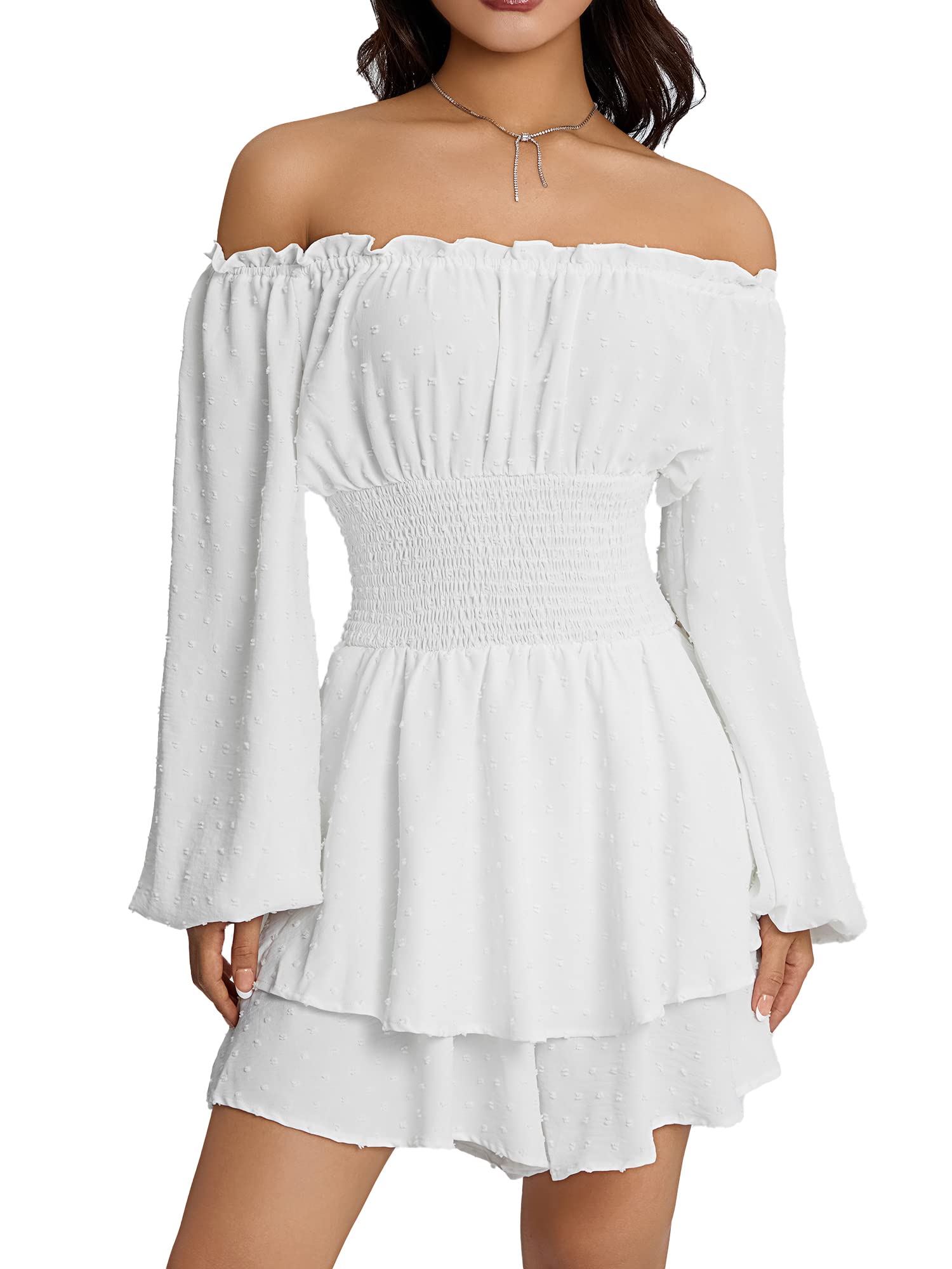 MoKid Ssdwer Off Shoulder Pirate Corset Dress Renaissance Halloween Cosplay Costume (E White, M)