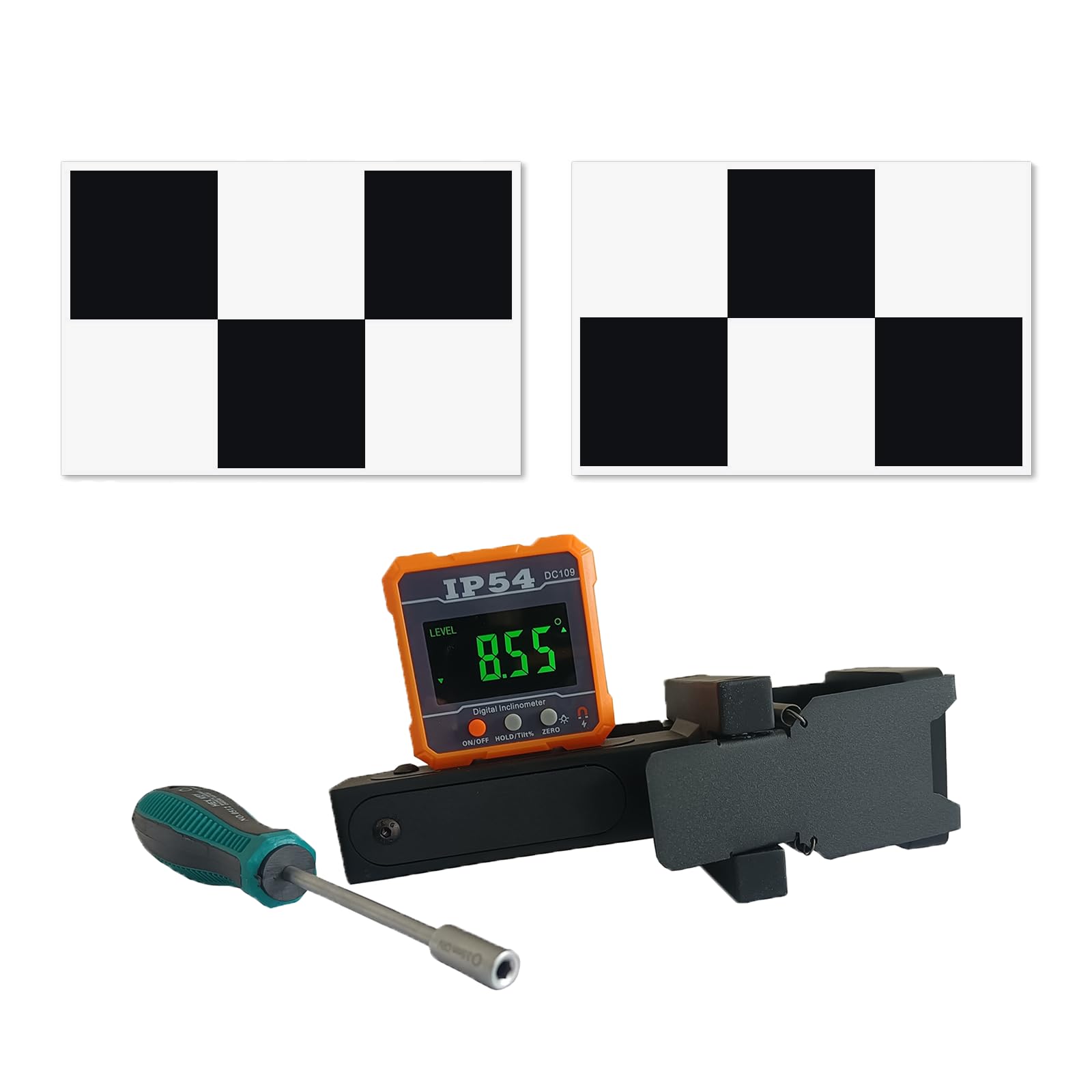HUPILAN LDW ADAS Aluminum Pattern Board Front Windshield Camera Aiming Target for Honda，ADAS Calibration Dynamic Angle Leveling Tool for Planar Sensor Unit