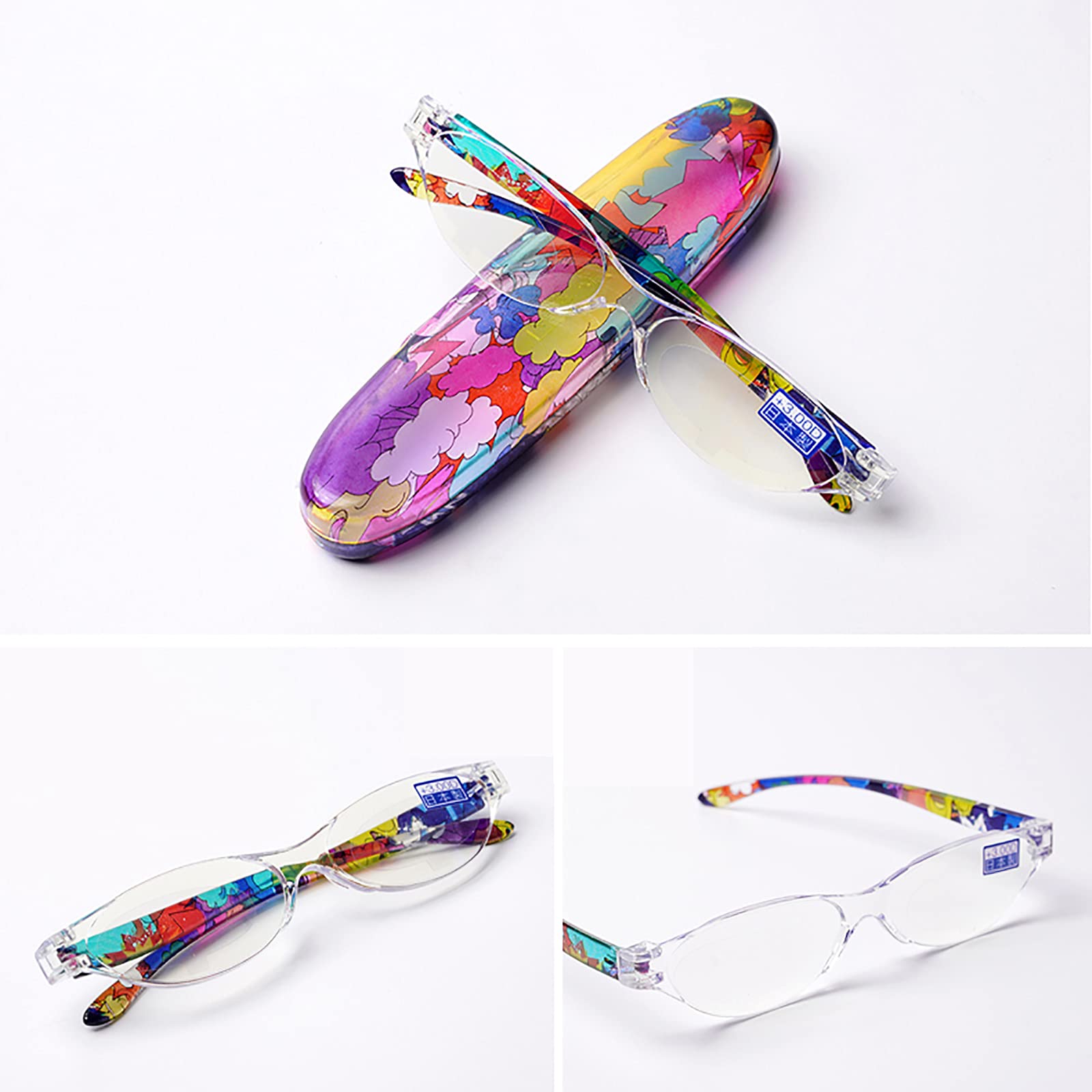 Okulary do czytania Blue Light Blocking, modne lekkie okulary do czytania damskie, prostokątne, sprężynowe zawiasy przezroczysta soczewka 2,50