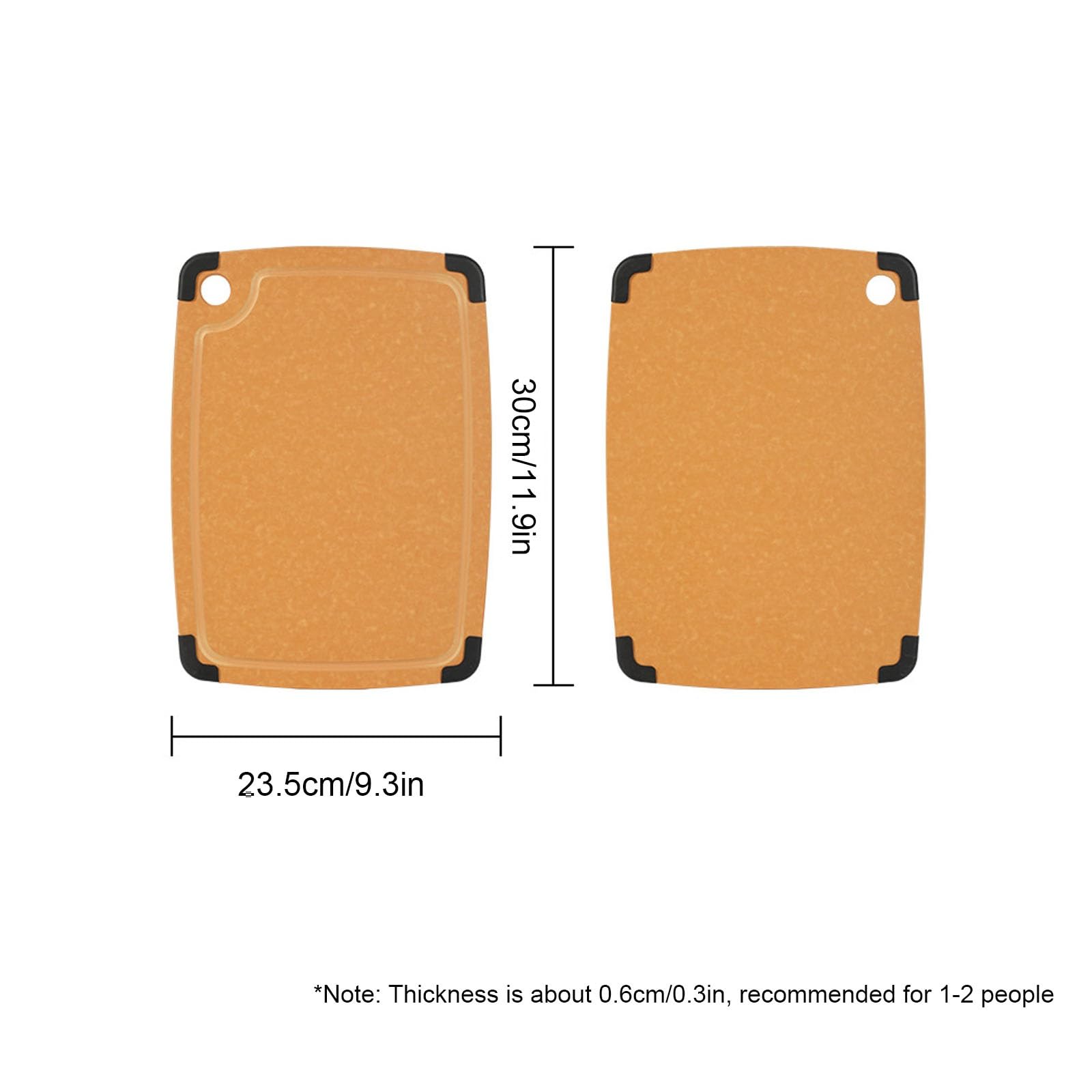 Tagliere in Fibra di Pino, Taglieri Cucina in Legno, Nessun Danno al Coltello, Nessuna Infiltrazione D'acqua, Facile da Pulire e Mantenere, Taglio Bifacciale, Sicurezza e Salute(30*23.5*0.6cm/11.9*9.3