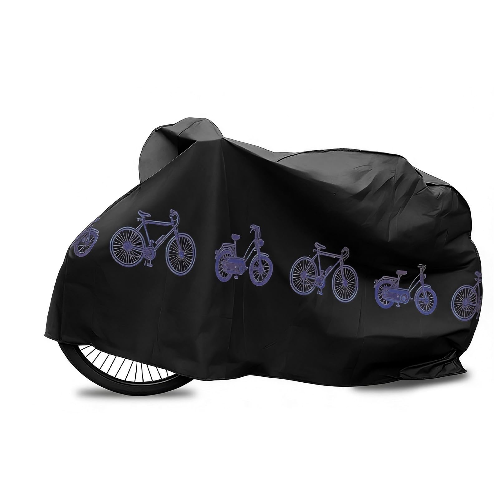 Akdjgfp Men's Black Bike Cover Waterproof Outdoor Bicycle Protector Cover Rainproof Bike Motorcycle Sunscreen Dustproof Protect Gear Accessories(Black)