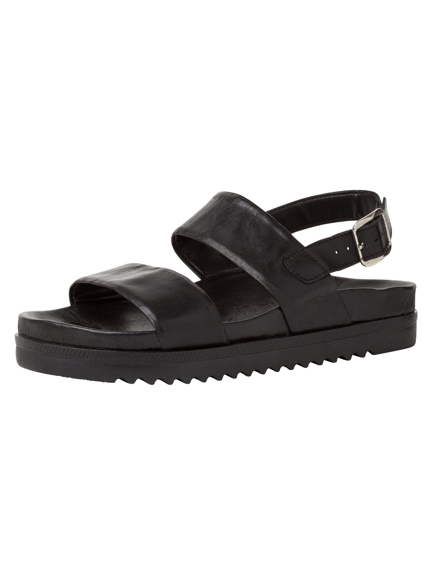 Tamaris Damen Damen 1-1-28402-28 003 38, Heeled Sandal, BLACK LEATHER,