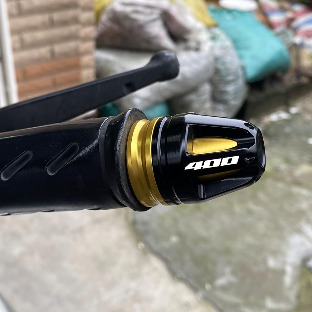 Tappi terminali universali per manubrio moto Burgman 400 2003-2025 tappi terminali per manubrio moto 17 mm di diametro standard 7/8 pollici 22 mm accessori (oro)