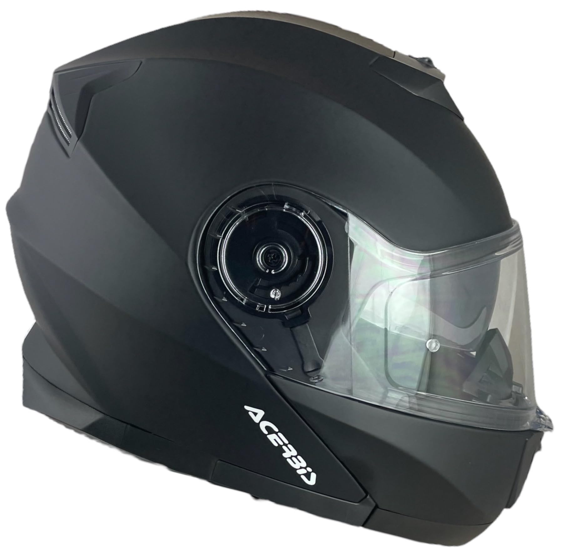 ACERBIS Casco Serel 22.06 Negro Mate Talla M ( 57/58) Casco Modular con Gafas de Sol Totalmente homologado
