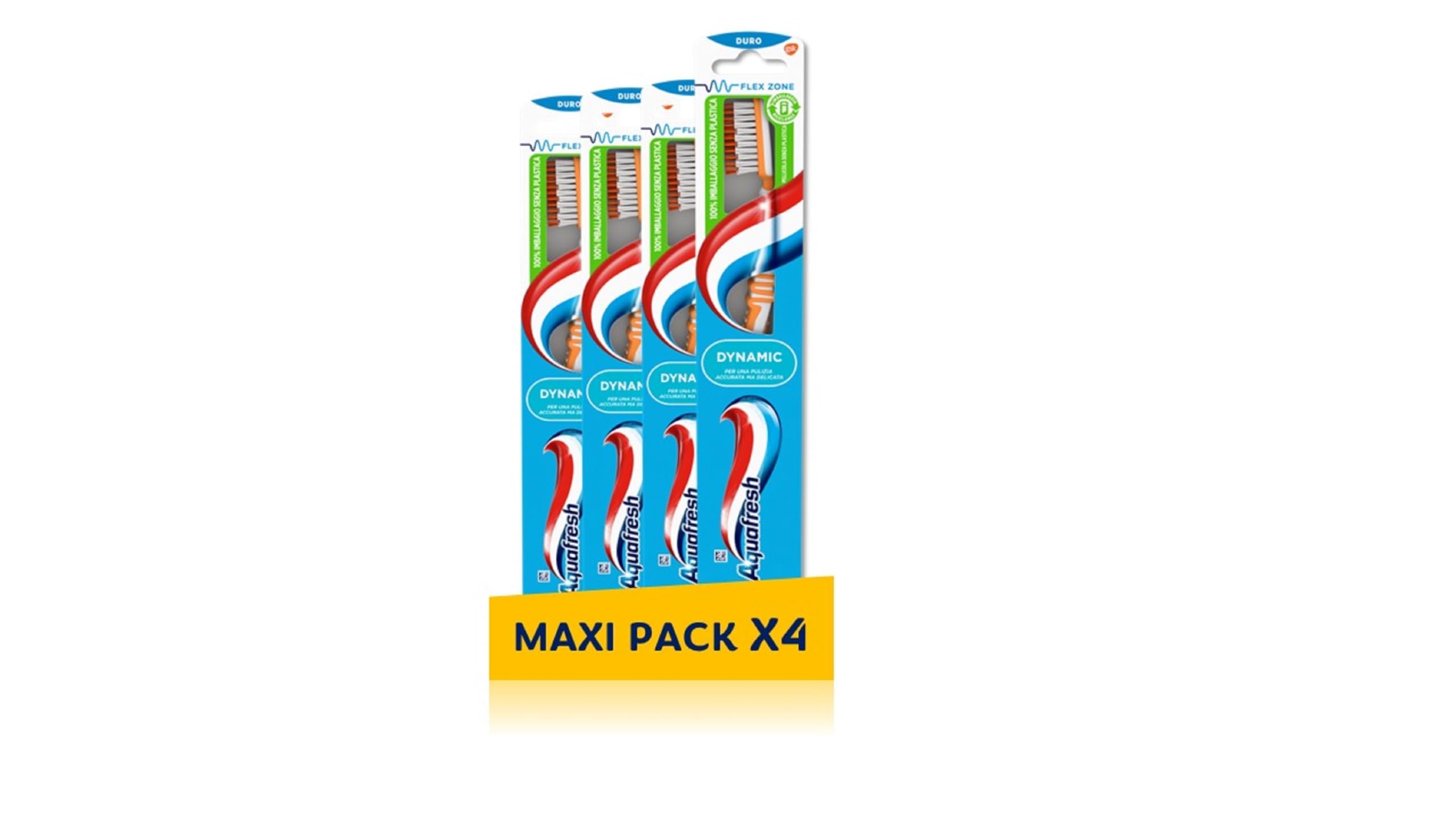 Aquafresh Dynamic Adult Toothbrush, 4 Pack