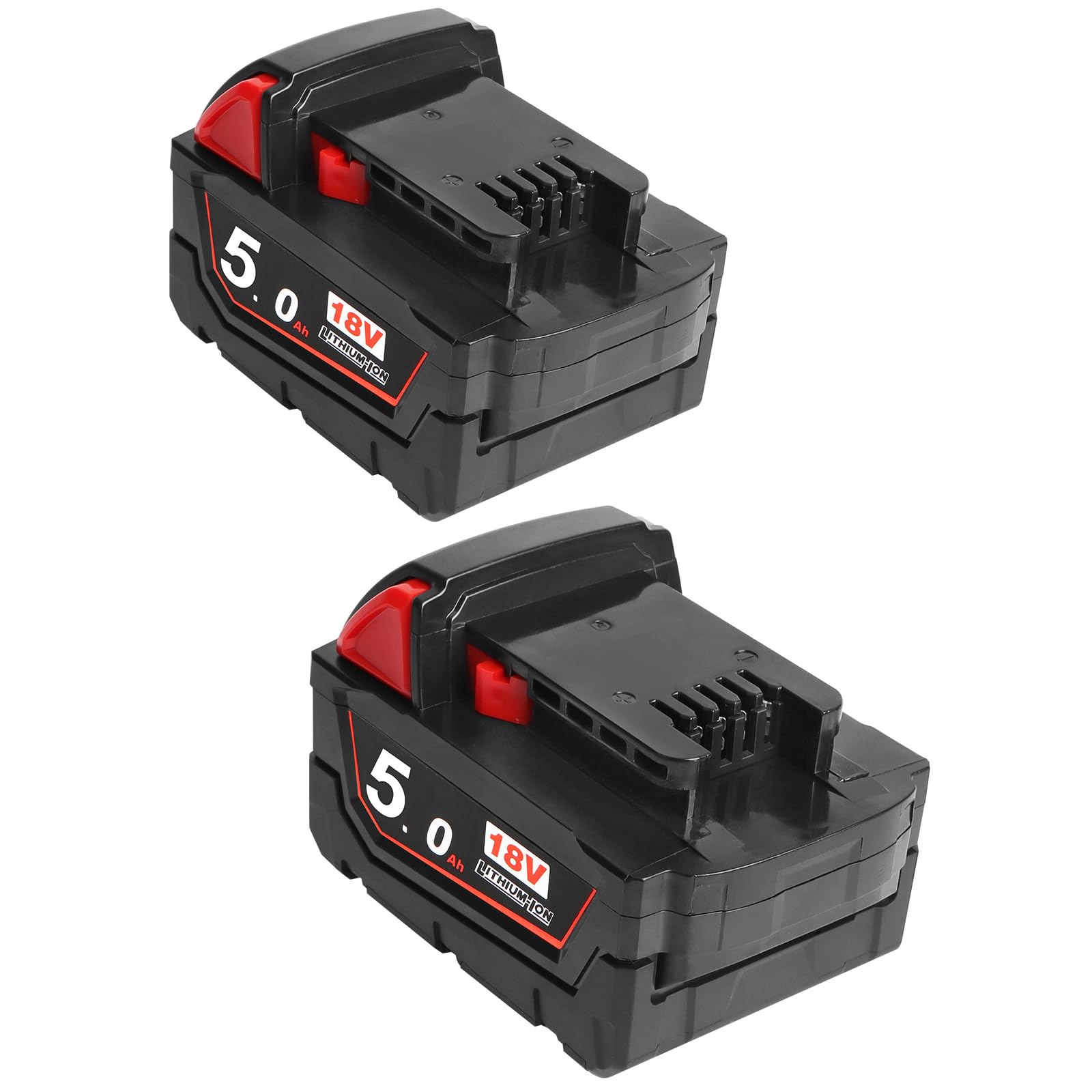 P0WER ELEKTR0 - Batería de iones de litio de 5.0 Ah compatible con herramientas Milwaukee M18 de 18 V 48-11-1820 48-11-185048-11-1828 48-11-10 herramientas eléctricas inalámbricas