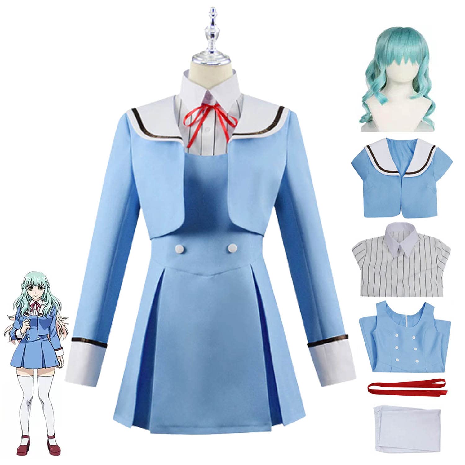 High Rise Invasion Cosplay Costume Kuon Shinzaki Outfit Anime School Uniform Sailor Suit Full Set Halloween Carnival Party Dress Up for Women