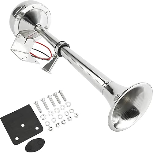 Bocina de barco marino pontón, bocina de trompeta de 12 V, bocina eléctrica de acero inoxidable para camión, barco disponible en Yaxa Colombia
