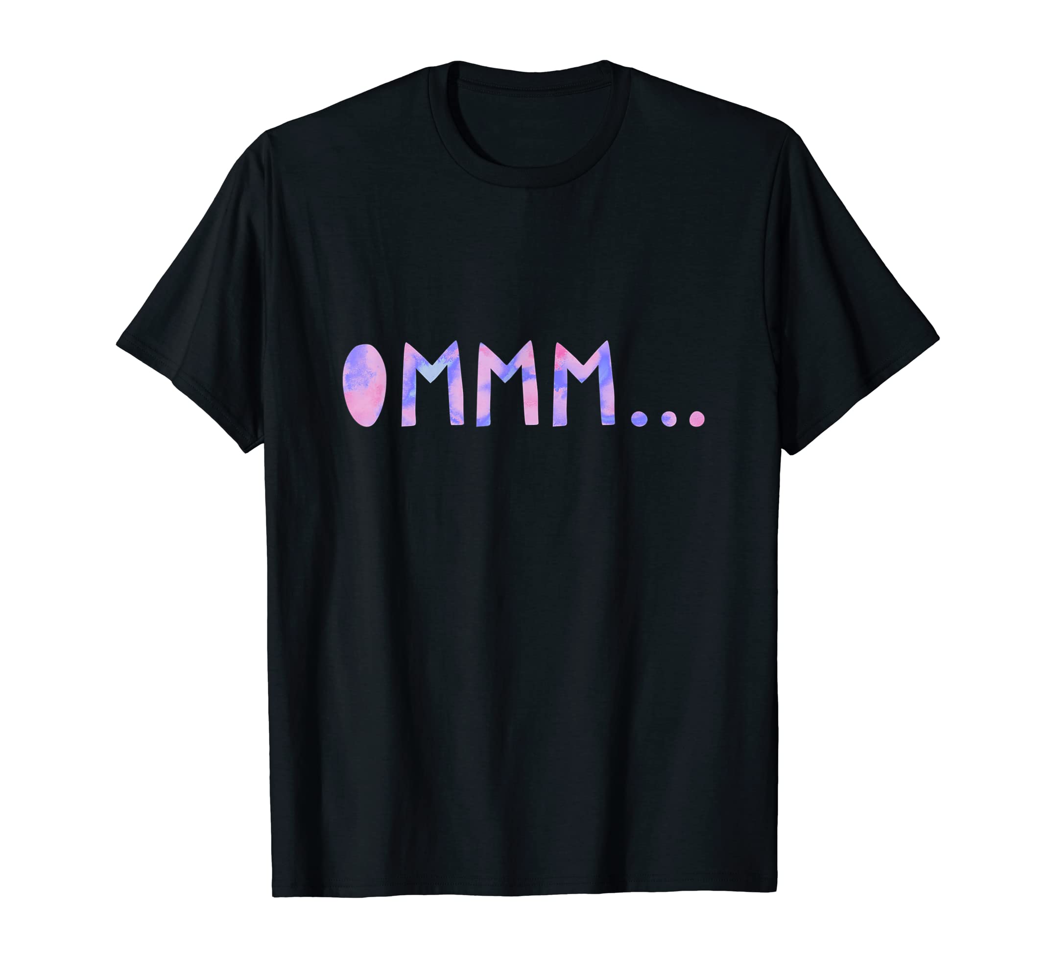 Omm Word Pink and Purple Yoga T-Shirt