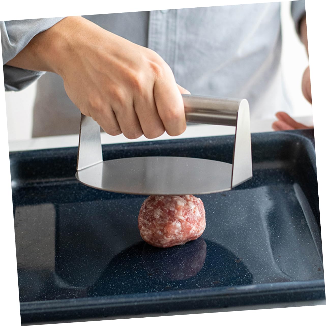 Toddmomy 2 Stück Burgerpresse Teiliges mit Ergonomischem Griff zum von Patties für Hamburger und Steaks Langlebiges Küchenwerkzeug für Grillliebhaber