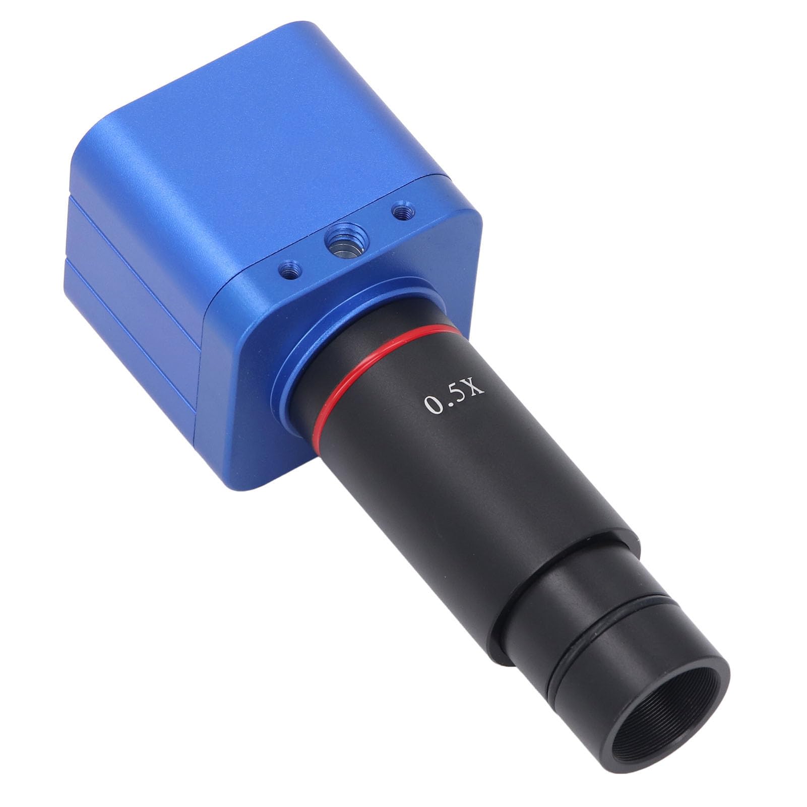 LiebeWH 24MP Mikroskopkamera 1080P USB Industriekamera mit 0,5X Adapter für 23,2mm 30mm 30,5mm Okular, Messsoftware (EU-Stecker)