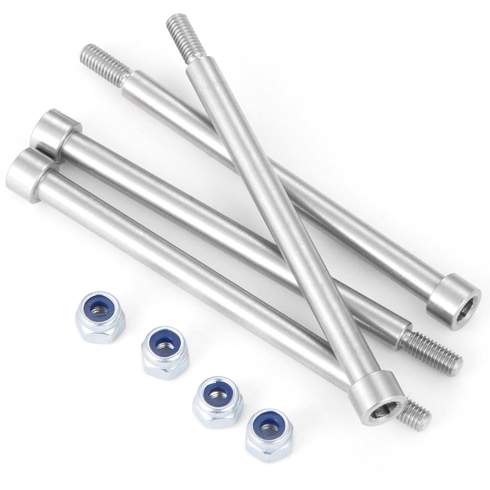 AXspeed 4pcs Suspension Arm Pin Stainless Steel Hinge Pin for 1/5 TRX X-MAXX XMAXX RC Truck, Small - Image 3