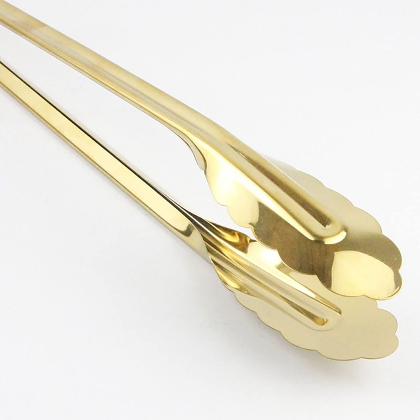 MRKU Mini Pinzas para Servir, de Acero Inoxidable 430, para cocinar azúcar, Doradas, para Barbacoa, Pan, Fiestas, cafeterías y Bares.