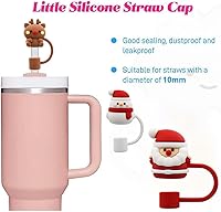 Vista 52 de Straw Cover Cap for Stanley Cup,Straw Topper Compatible for 30&40 Oz Tumbler with Handle,10mm 0.4in Dust-Proof Reusable Straw Tips Lids,Straw Tip