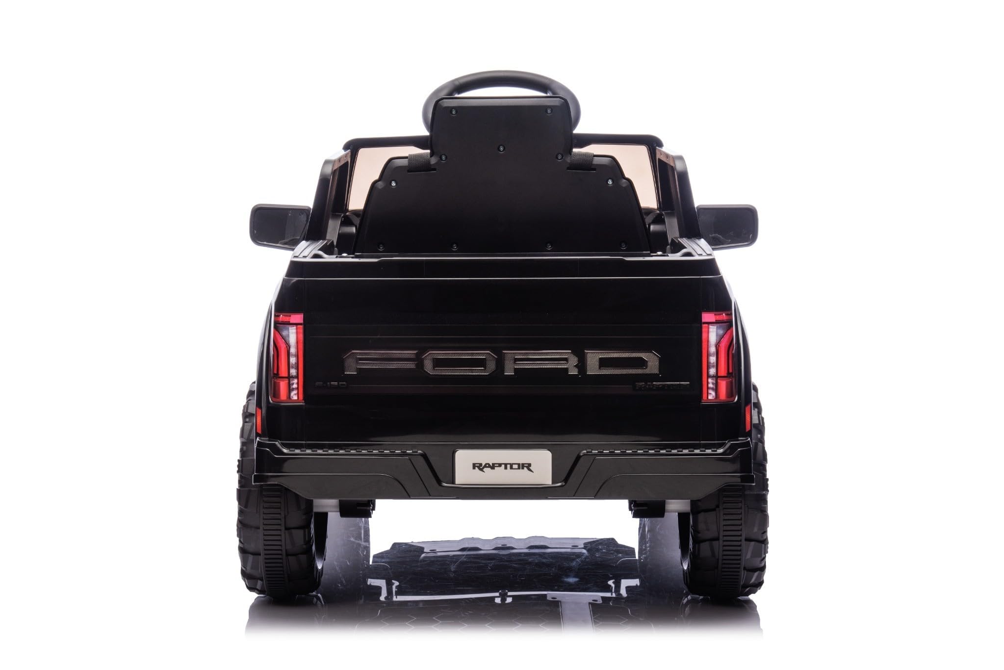 TOYSCAR Auto Elettrica Bambini Ford Raptor 12V Fuoristrada con Telecomando Porte Apribili, Bluetooth Luci LED e TAPPETINI Inclusi (Nera)