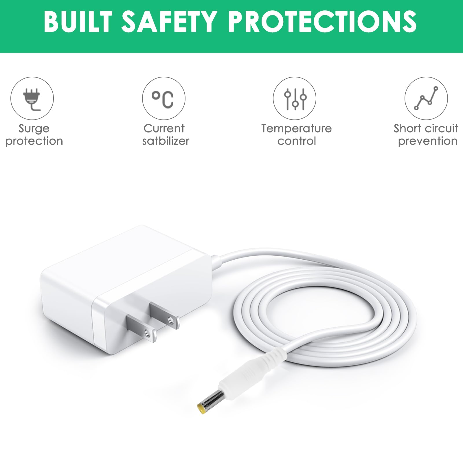 Mrgru Cargador de repuesto para calendario Skylight 860004165262 compatible con Skylight planificador de pared de 15 pulgadas, calendario digital y adaptador de fuente de alimentación de tabla de