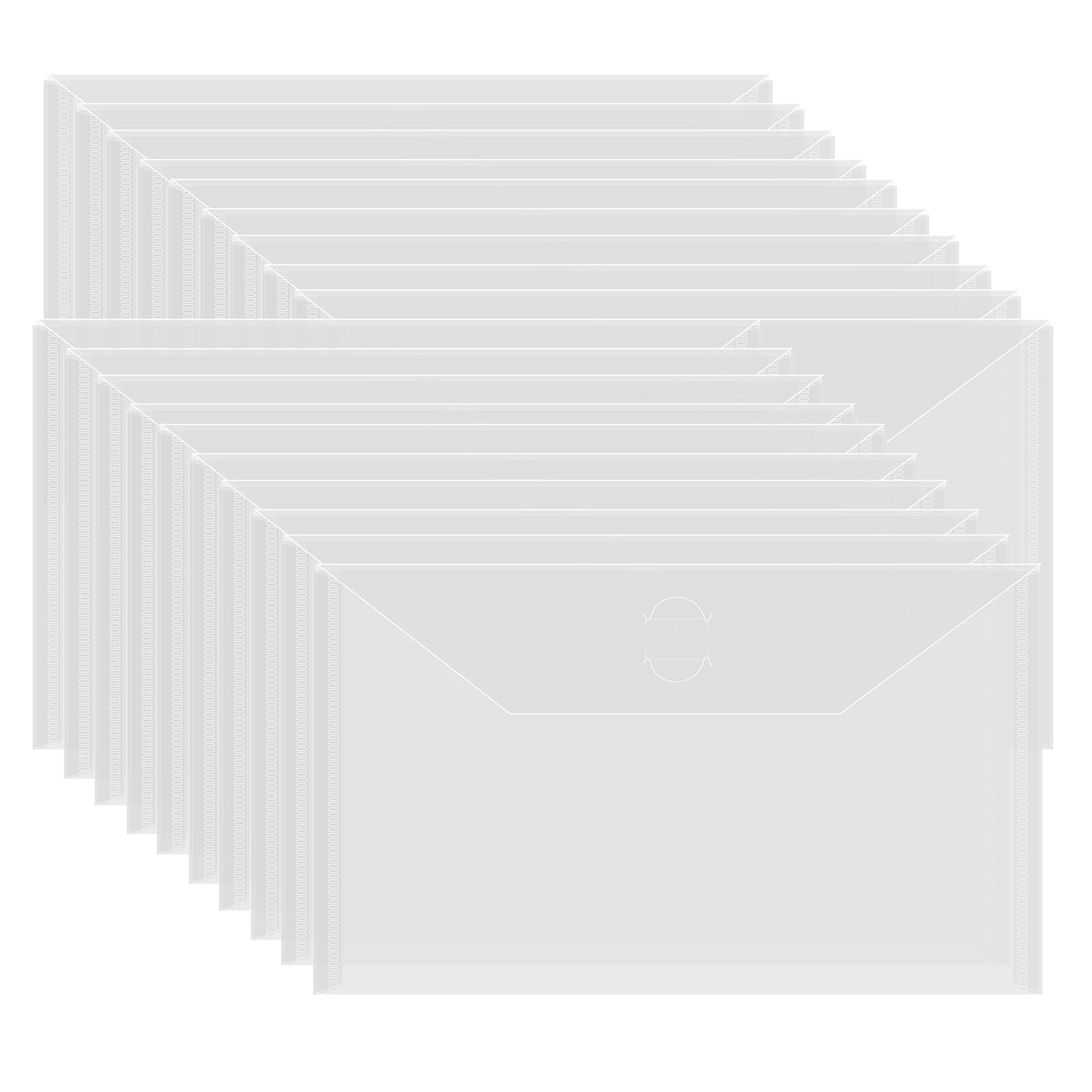 Briartw 20 Aufbewahrungsumschläge Transparent - Wiederverschließbare Kunststoff-Taschen Für Basteln