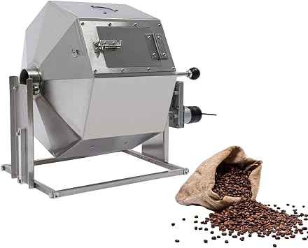 14.5L Commercial Coffee Bean Roaster Stainless Steel Coffee Bean Baking Machine Automatic Rotary Gas Burner Drum Roaster Machine