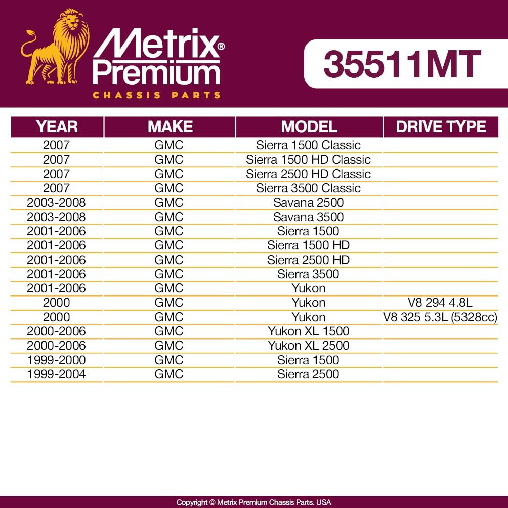 Metrix Premium Chassis Parts - Pitman Arm Fits 02-06 Cadillac Escalade, 03-08 Chevrolet Express 2500, Express 3500, 00-06 GMC Yukon, 00-06 Yukon XL 1500, Yukon XL 2500, K6536, Made in Europe