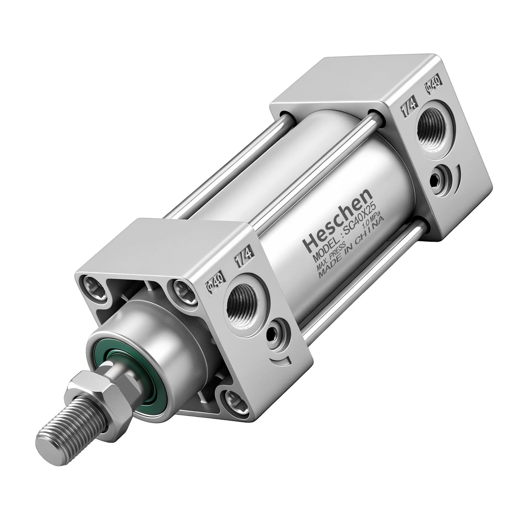 Vérin Pneumatique Standard Heschen SC 40-250 - Alésage 40mm Course 250mm Double Effet