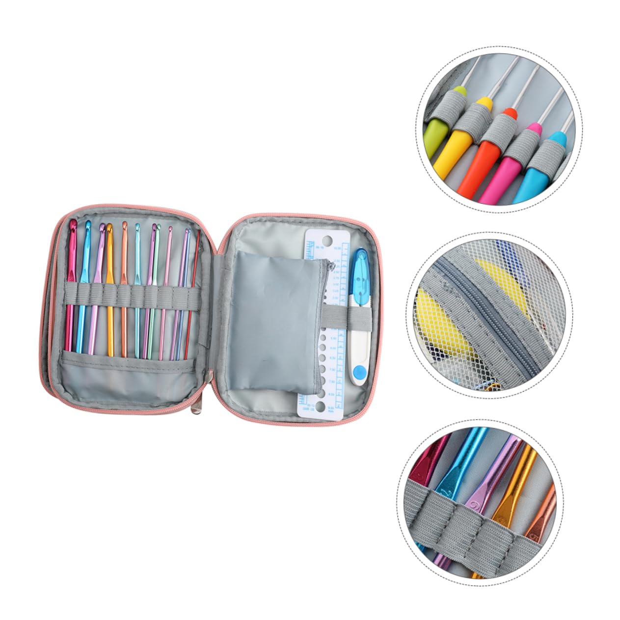 CORHAD 1juego Suministros Para Tejer Mano Kit De Ganchillo Con Agujas y Accesorios Herramientas De Crochet Para Incluye Ganchillos De Diferentes Para Principiantes y Tejedores