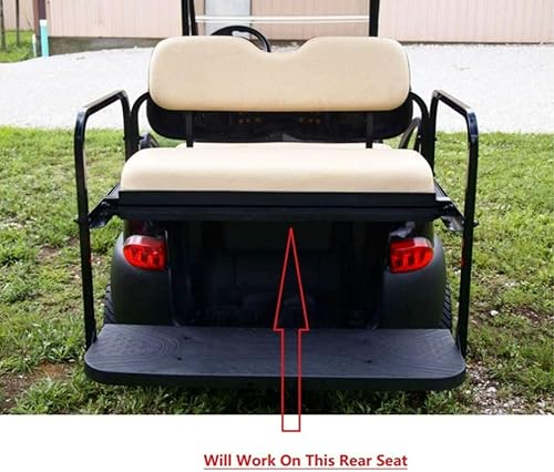 Miniatura 4 de Huskey Parts Company Fundas de asiento de carrito de golf color azul negro con pliegues horizontales delanterostraseros, 4 piezas para modelos