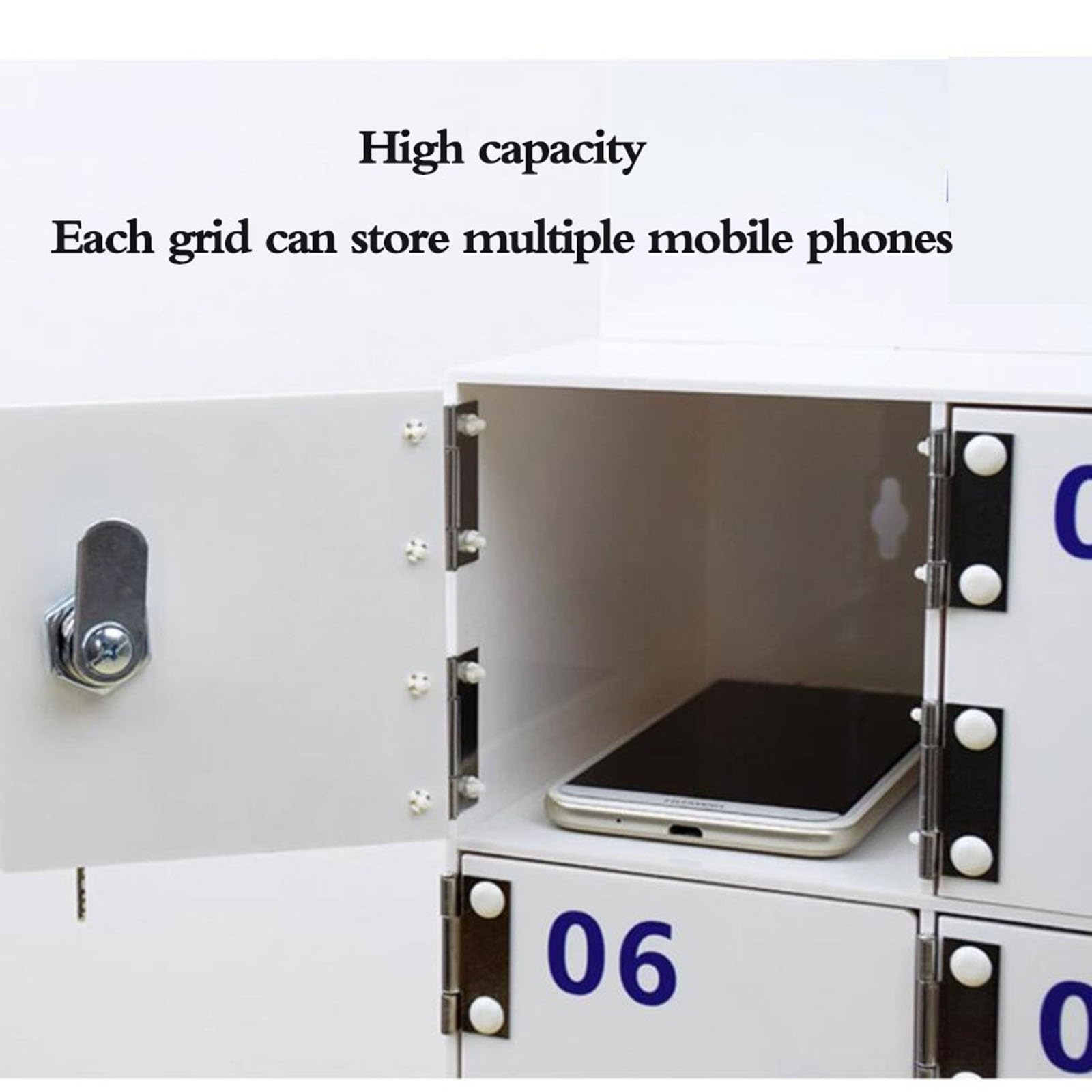 Bianco con 20 scomparti – Grande capacità di archiviazione per telefoni e piccoli oggetti | Custodia sicura per elettronica e accessori (20 scomparti bianchi)