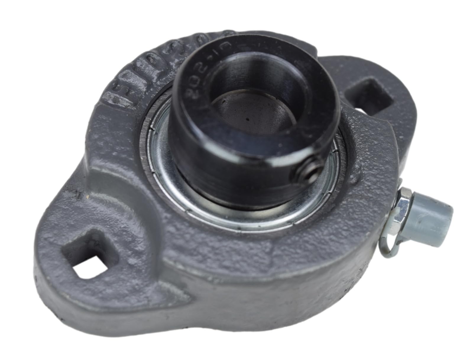 5/8" Ductile Iron Two Bolt Flange Bearing W/Lock Collar SAFTD202-10G, GVFTD-5/8 by SpinCo