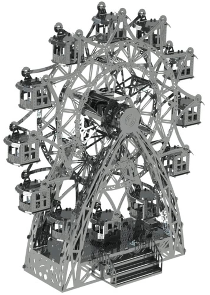 PRZEjażdżka rozrywkowa, model diabelskiego młyna, metalowy zestaw modeli do składania, puzzle 3D do rękodzieła budowlanego dla dorosłych i dzieci, figurka kolekcjonerska.
