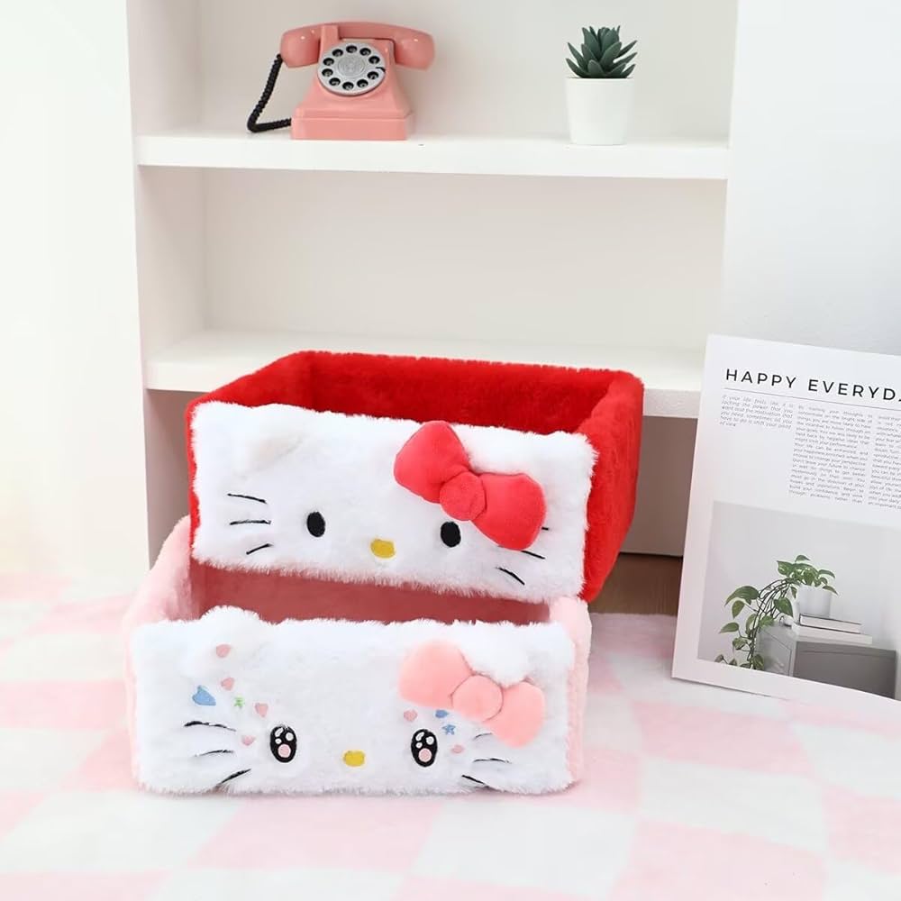 Amazon｜ハローキティ 卓上收納 リモコン収納 ズック リモコンラック