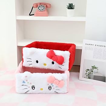 Amazon｜ハローキティ 卓上收納 リモコン収納 ズック リモコンラック