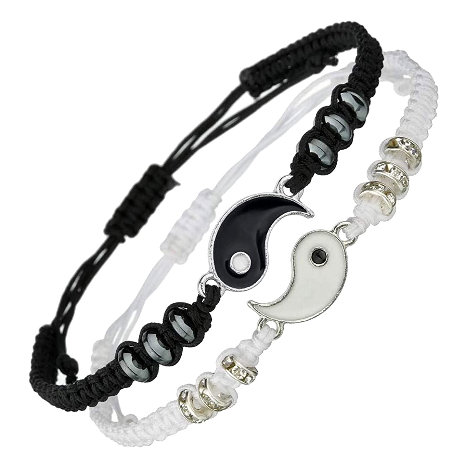 Bracciale In Argento 925 Con Ciondolo Axolotl Yin Yang – Set Da 2 Pezzi, Gioielli Per Migliori Amici O Coppie - 2