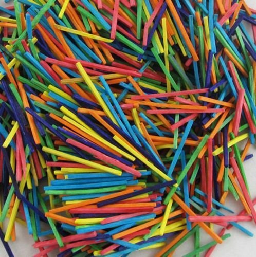2000 Assorted Colour Wooden Matchsticks Bulk Pack