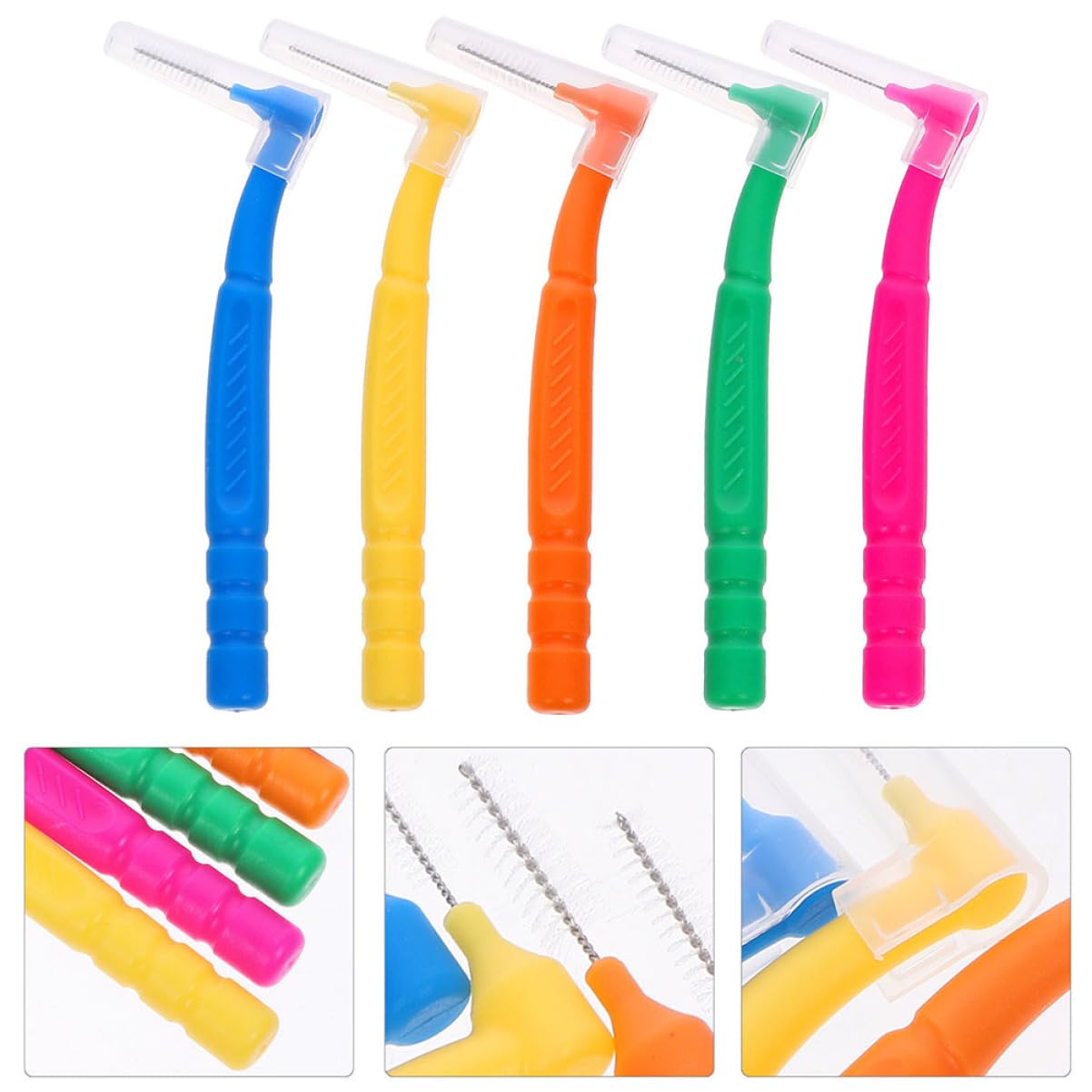 Ipetboom 150pezzi Interdental Toothbrush Convenient Manual Toothbrushes for Home Travel Office Lightweight Oral Care Tools
