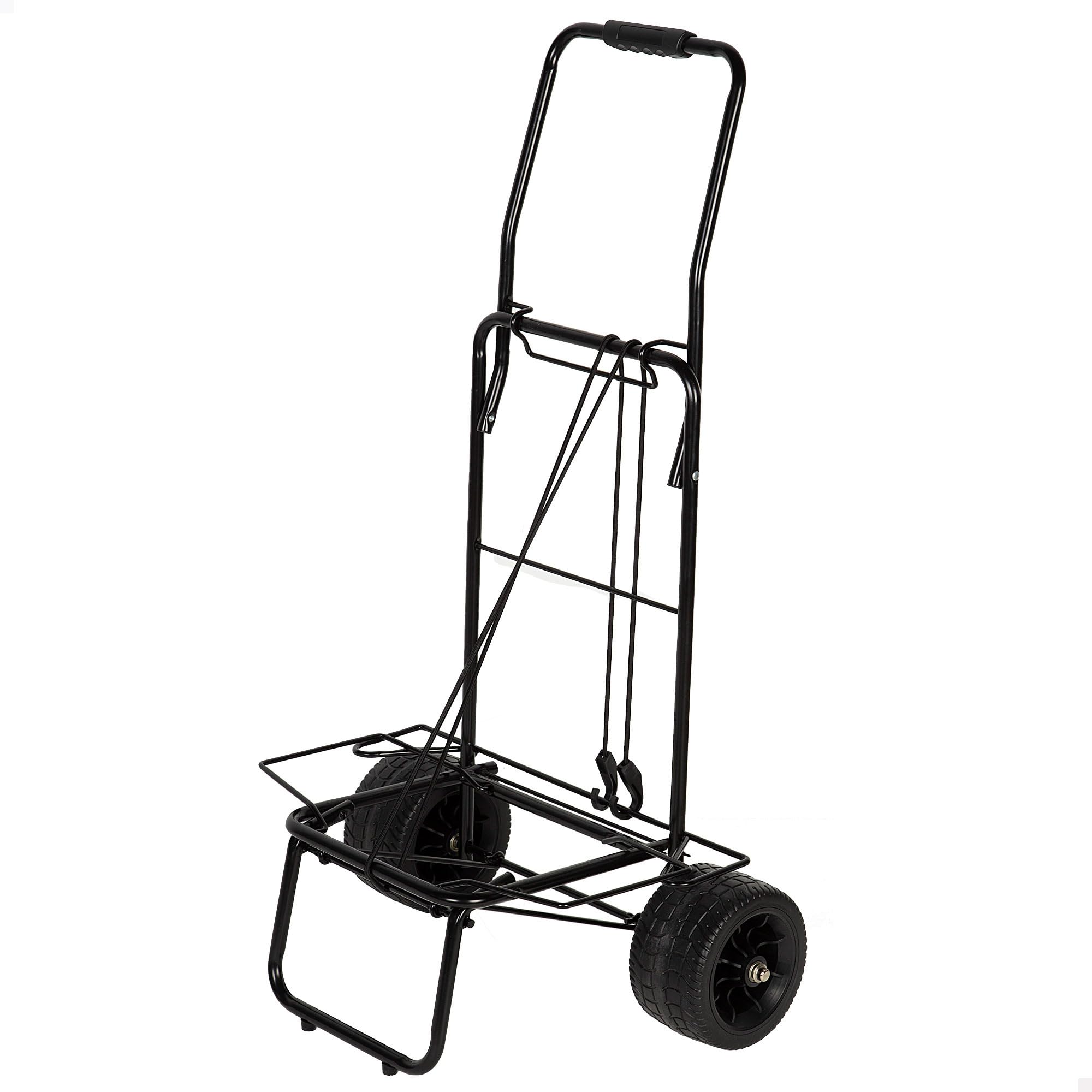 AKTIVE Carro para Playa, 49 x 40 x 100 cm, Ruedas Todoterreno Ø17, Estructura Acero, Manillar ergonómico, Cordón elástico de Agarre, Peso máximo soportado 80 kg, Carrito Transporte Plegable (62377)