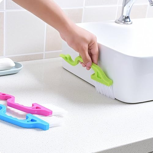 Miniatura 5 de Trycooling Herramientas de limpieza de ranura de mano Herramientas de limpieza para puertas y ventanas Pista de cocina (color aleatorio-azul, verde,