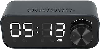 Clocks Alarm Clocks LED Display Bedside Radio Alarm Clock, Alarm Clock Radio with Speaker for Home Bedroom Office Orange Alarm Clock Speaker (Blue)
