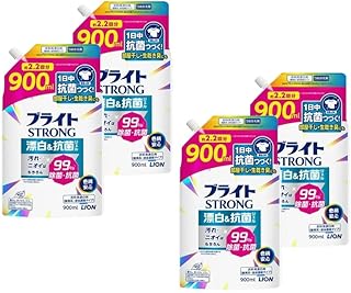 【大容量】ブライトストロング 衣類用漂白剤 詰め替え ブライトSTRONG 900ml 4個セット