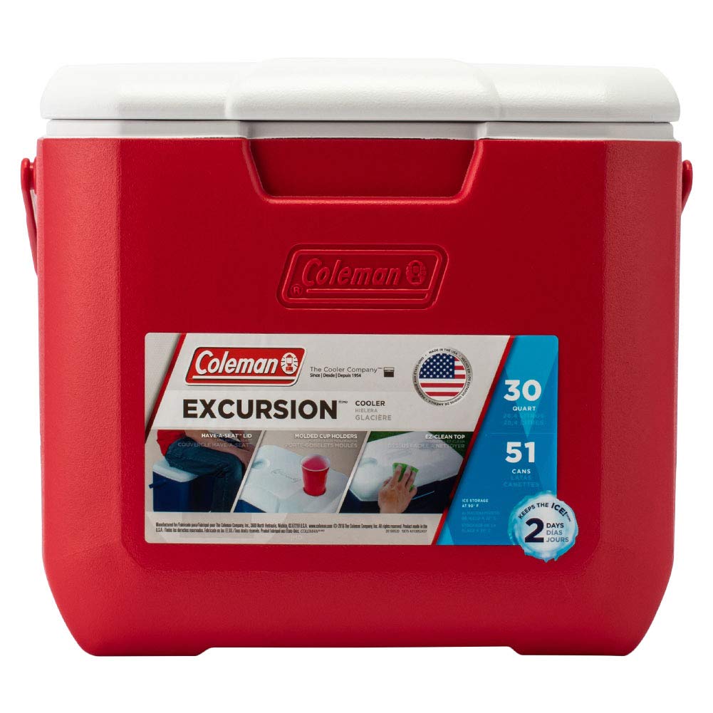 Amazon.co.jp: Coleman 3000002001 30QT Excursion Cooler, Red