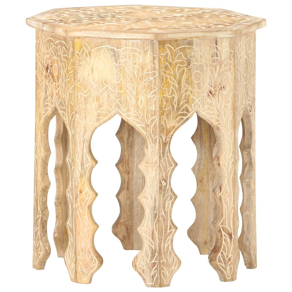 YAFF Side Table Ø18.9 Solid Mango Wood (21.428lbs)