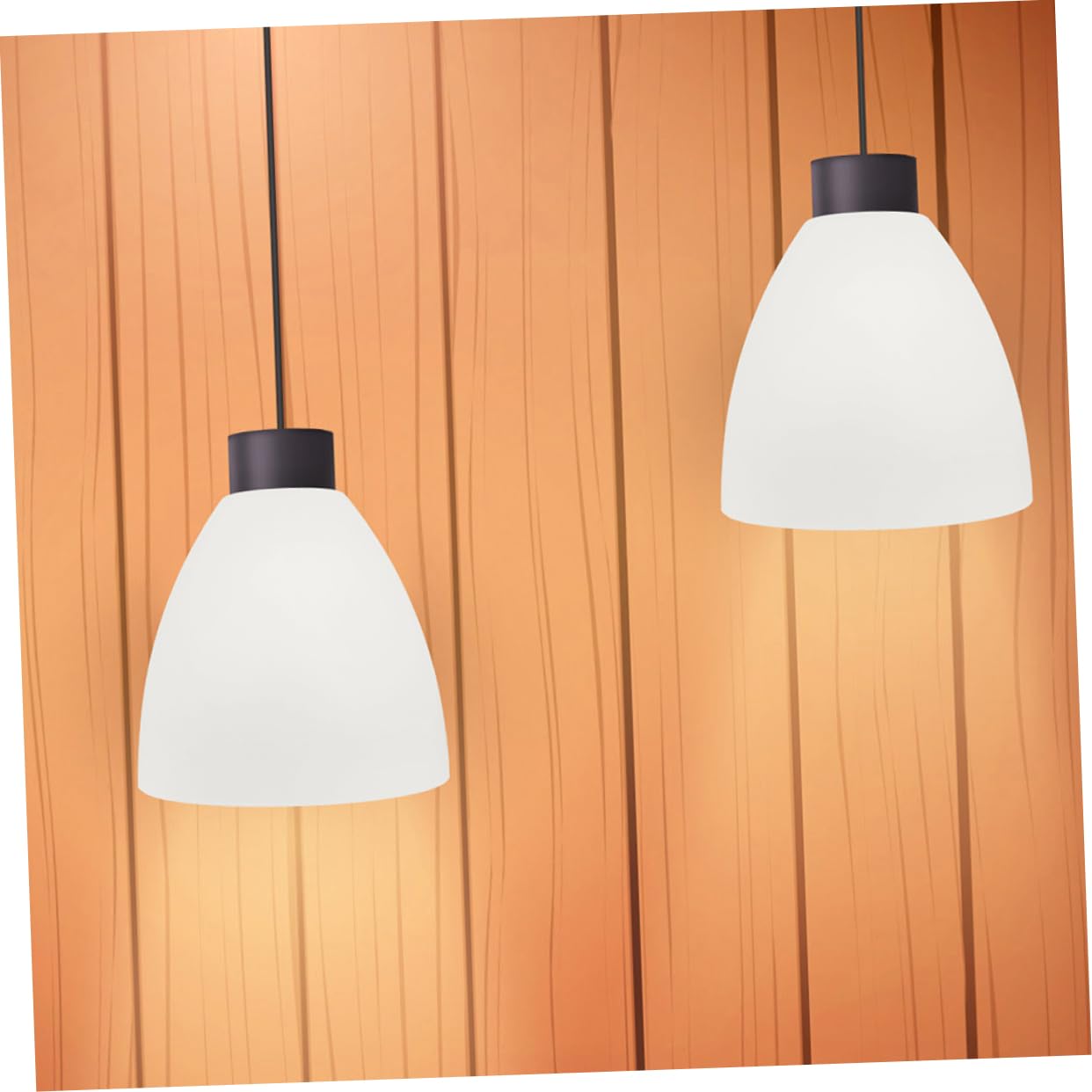 Lot de 2 Abat-jour en Verre Dépoli E27, pour Lustre