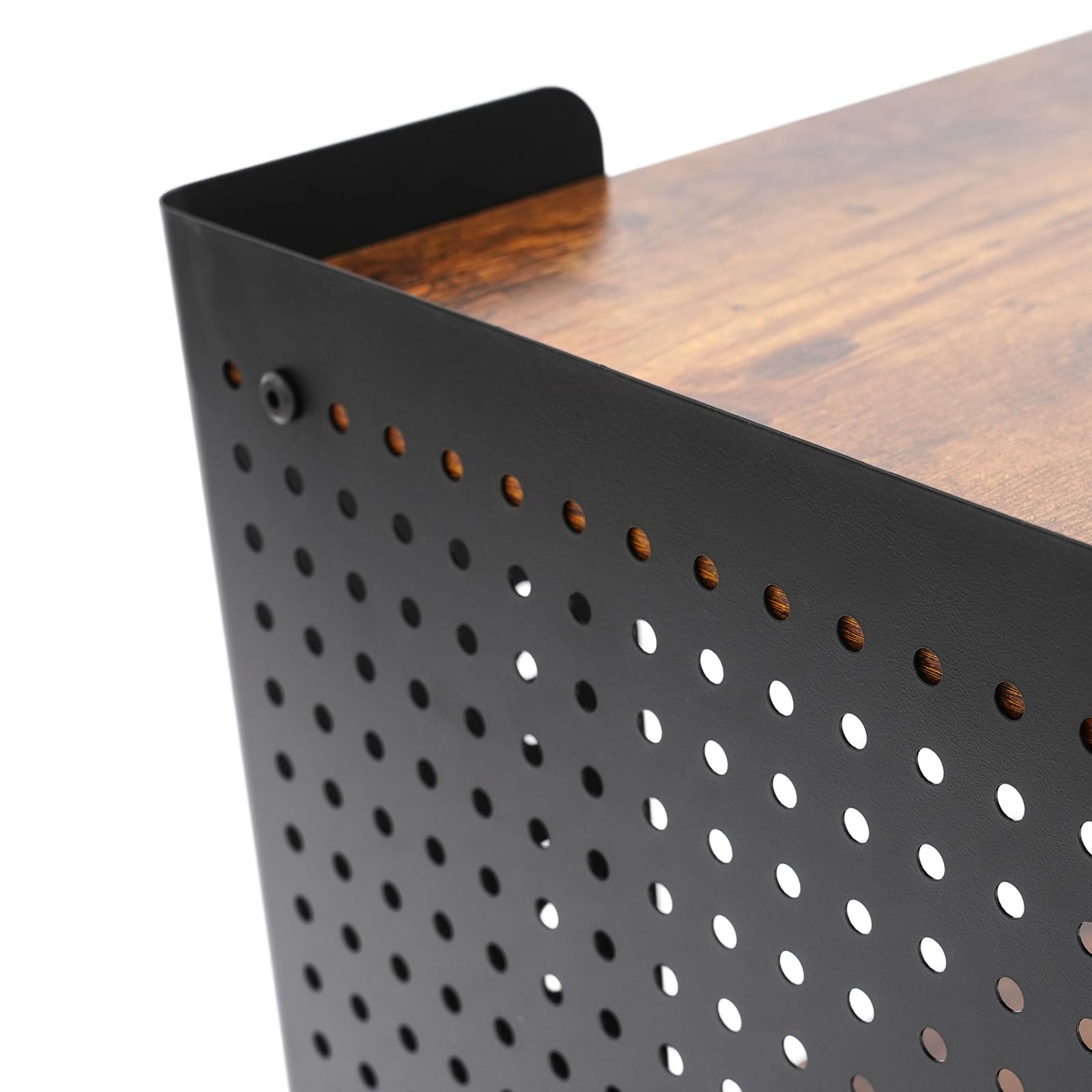 Mesa de impresora, 50 x 39 x 40 cm, soporte para impresora de 3 niveles, soporte para impresora móvil con organizador, estantería, archivador para oficina en casa (negro, marrón)