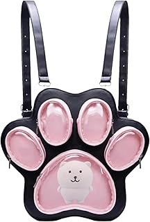 [Gevrkjenp] 可愛い 学校用 リュック,猫の肉球デザイン スクールバッグ | ぬいぐるみ 収納 カジュアル デイパック 学生 女子